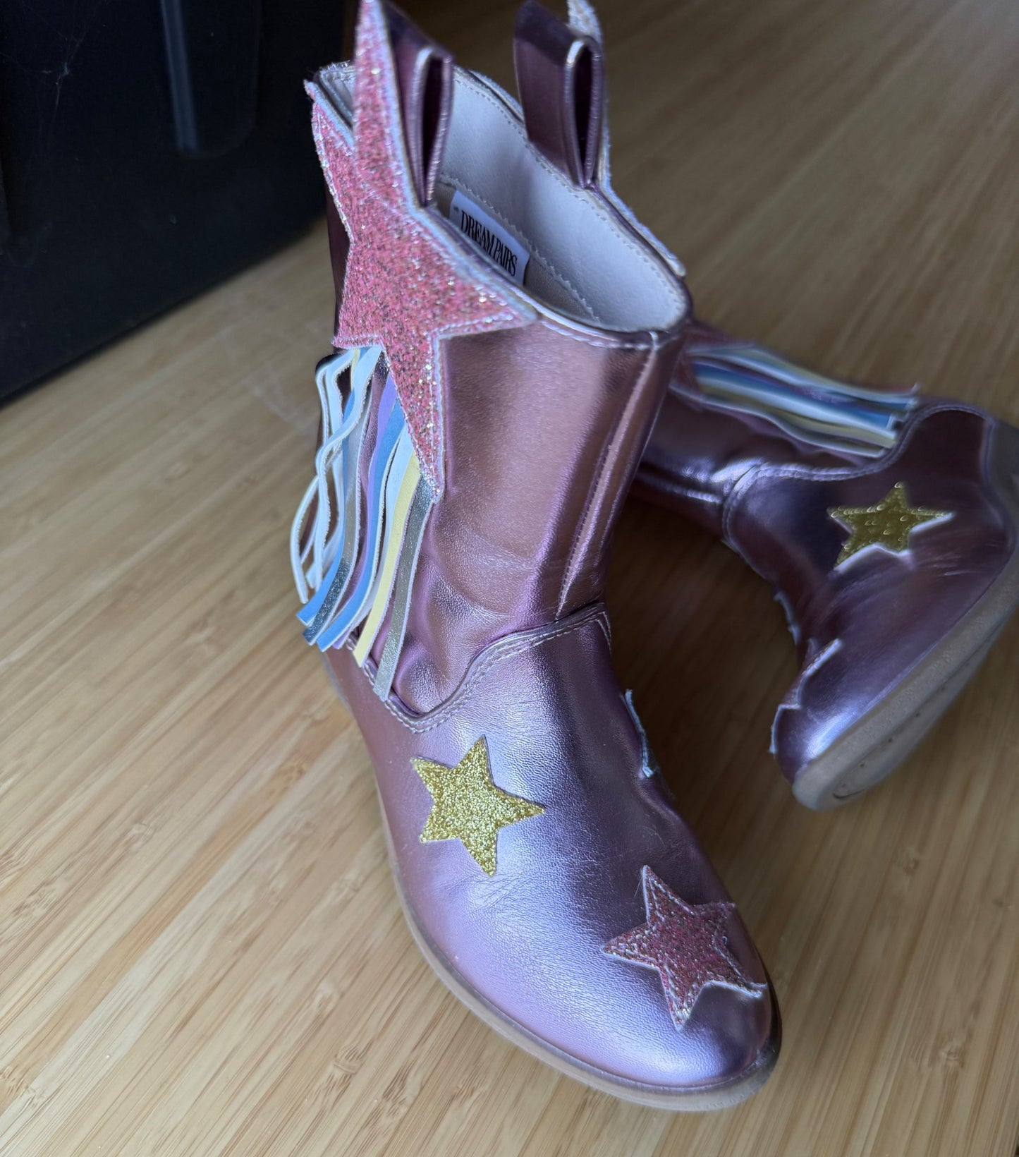 Shiny Pink Cowboy Boots, Shoes 11 (Toddler:2-4yr)