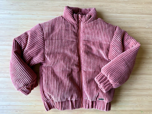 Quilted Jacket - Burnt Orange Color , Kids 6/6X (extra small)