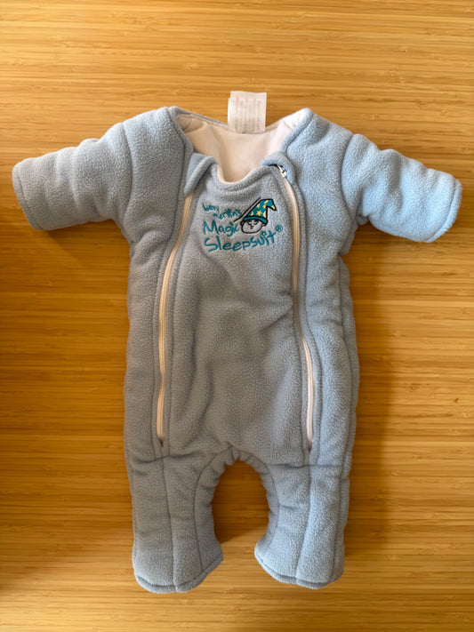 Merlin’s Magic Sleepsuit - Blue, 0-6 Months (Small)