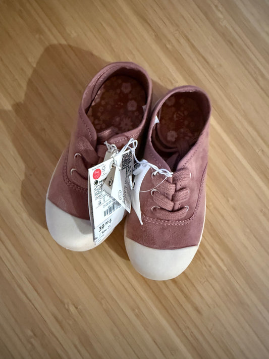Zara Pink Lace Up Shoes, Shoes 9 (Toddler:2-4yr)