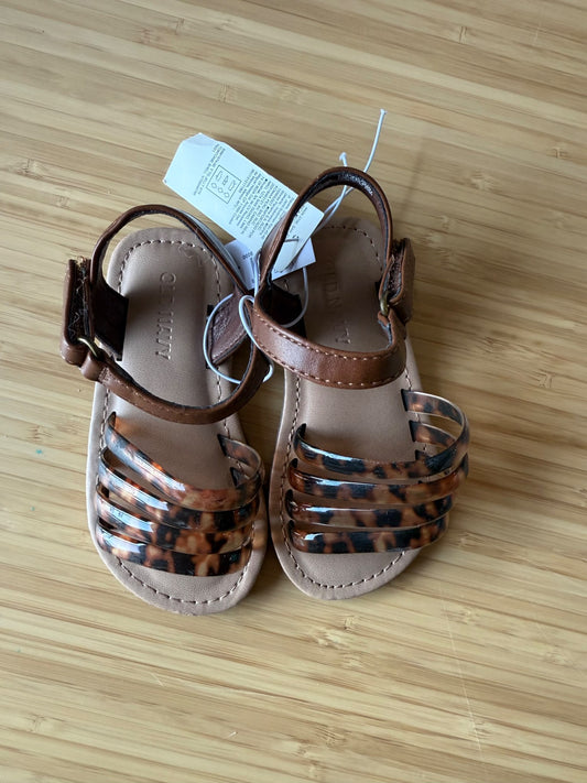 Old Navy Leopard Sandals, Shoes 6 (Walkers:12-24 mth)