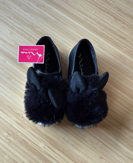 Fuzzy Cat Ear Shoes, Shoes 6 (Walkers:12-24 mth)