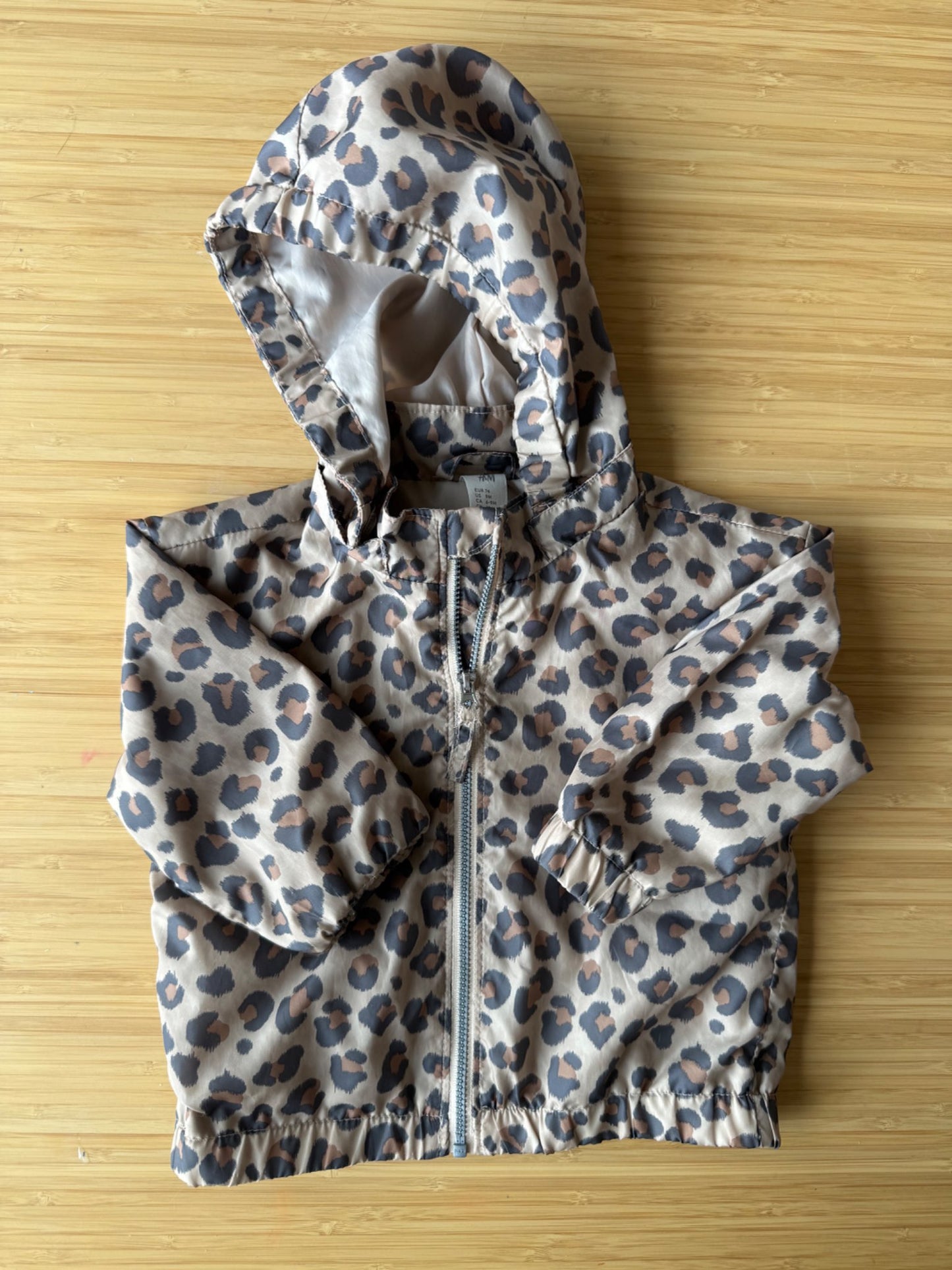 H&M Leopard Print Windbreaker, Kids 9 Month (6-9M)