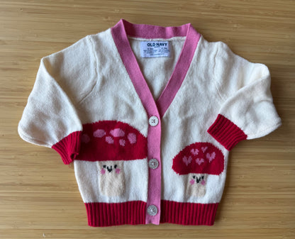 Old Navy Mushroom Cardigan , Kids 18 Month (12-18M)