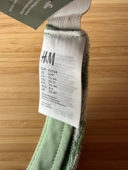 Green Striped Terry Cloth Visor