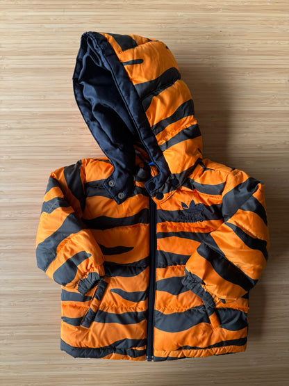 Adidas Tiger Striped Winter Jacket, Kids 9 Month (6-9M)