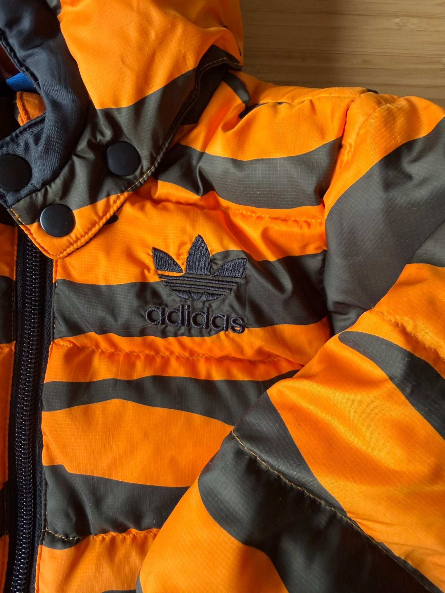 Adidas Tiger Striped Winter Jacket, Kids 9 Month (6-9M)