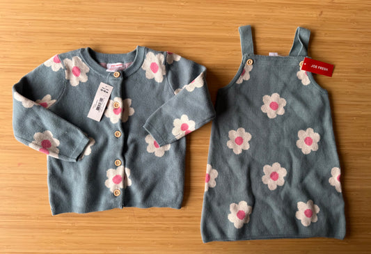 Joe Fresh Dress and Cardigan Set, Kids 18 Month (12-18M)