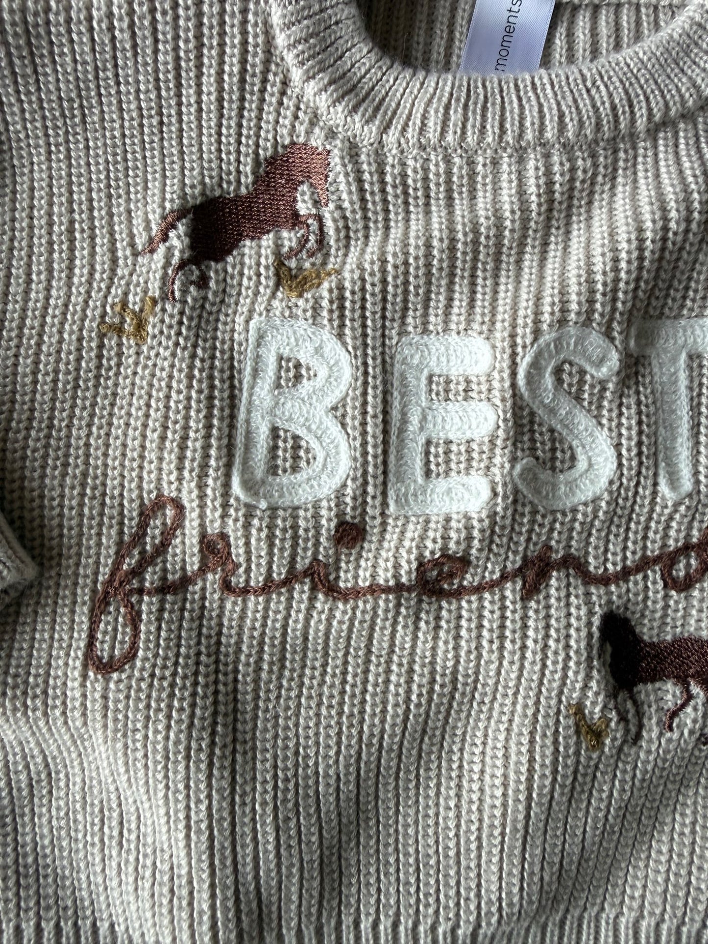 Modern Moments Best Friends Knit Sweater, Kids 12 Month (9-12M)