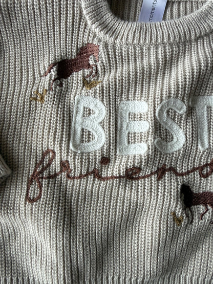 Modern Moments Best Friends Knit Sweater, Kids 12 Month (9-12M)