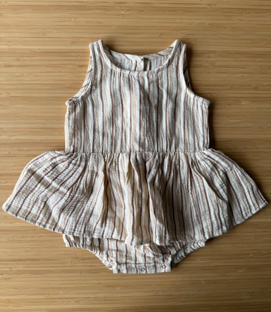 Quincy Mae Romper Dress Striped , Kids 18 Month (12-18M)
