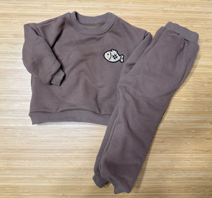 Brown Fishy Sweatsuit, Kids 18 Month (12-18M)