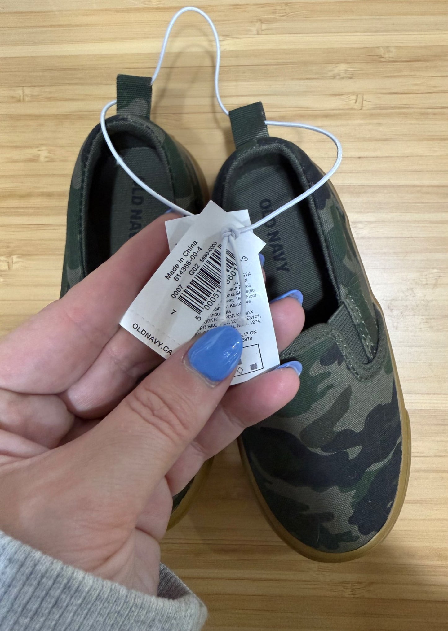 Old Navy Camo Slip On Shoes, Shoes 7 (Walkers:12-24 mth)