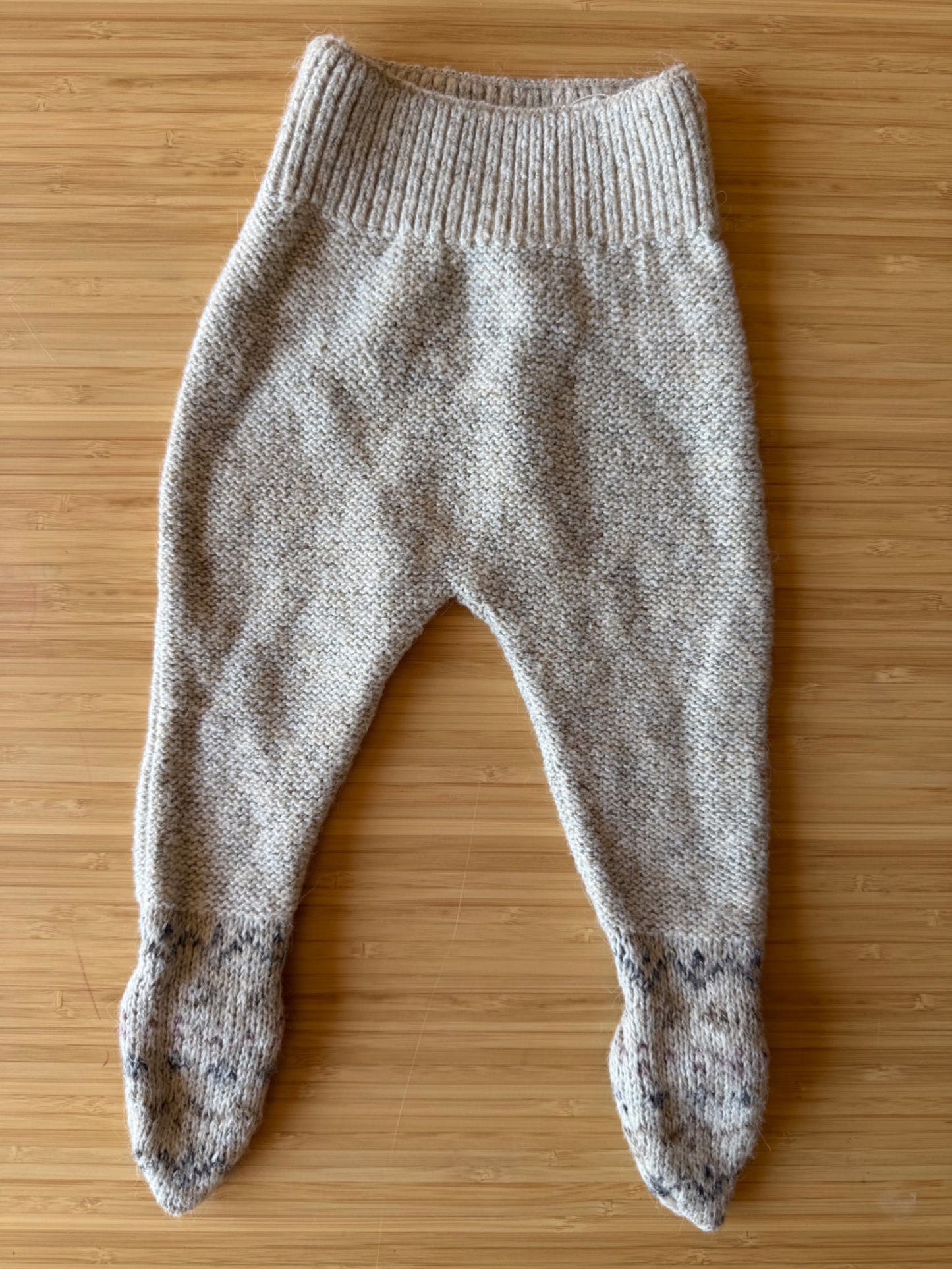 Zara Knit Baby Pants with Feet, Kids 3 Month (0-3M)