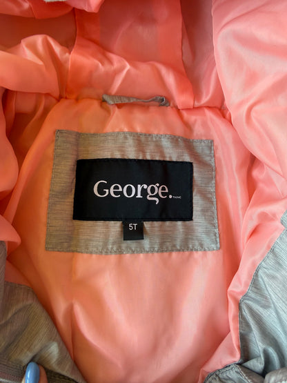 George Grey and Pink Interior Jacket, Kids 5/5T