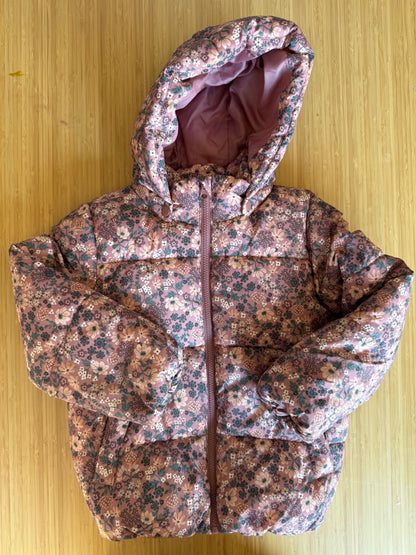 H&M Floral Winter Jacket Mauve, Kids 6/6X