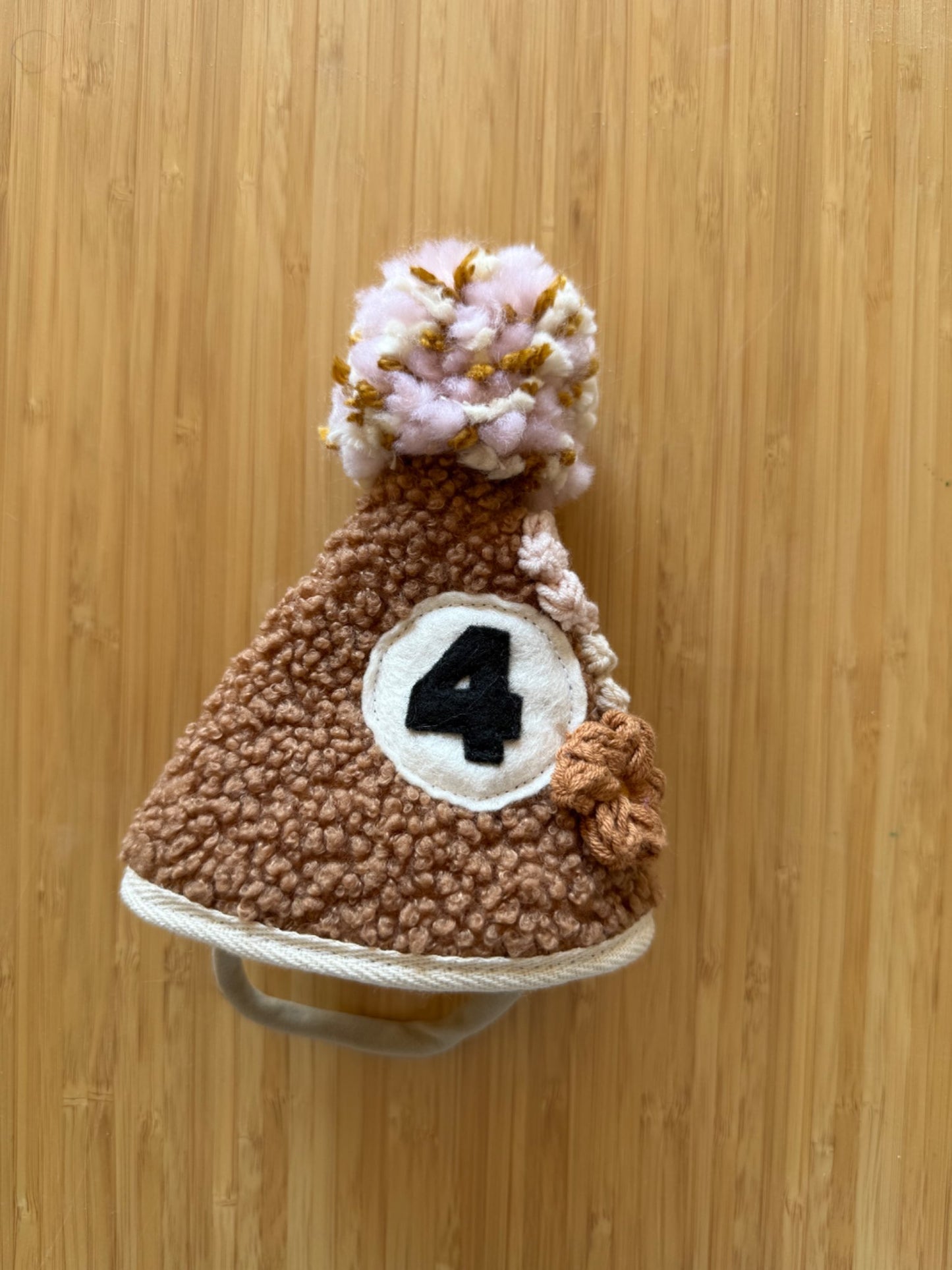 Handmade 4th birthday hat