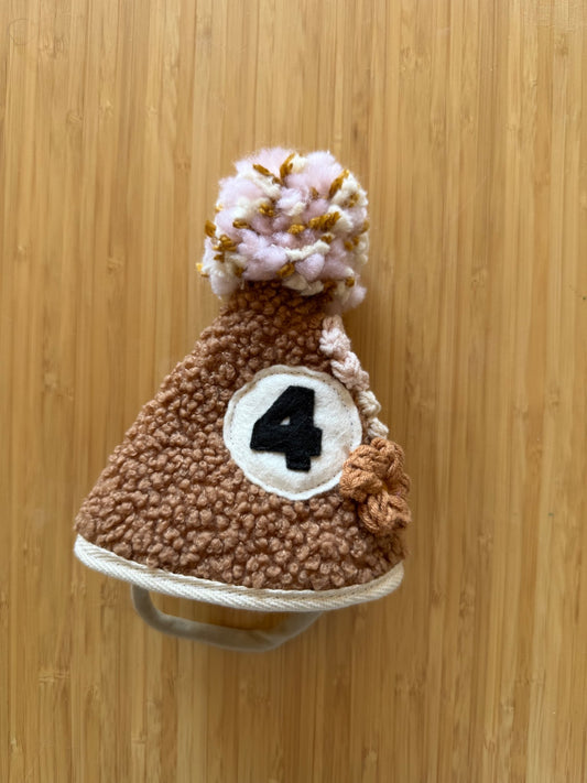 Handmade 4th birthday hat