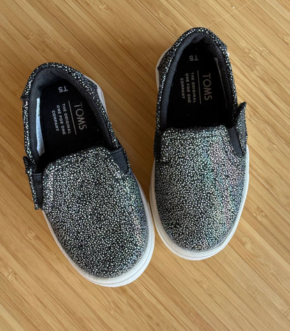 Toms Holographic Velcro Sneakers, Shoes 5 (Walkers:12-24 mth)