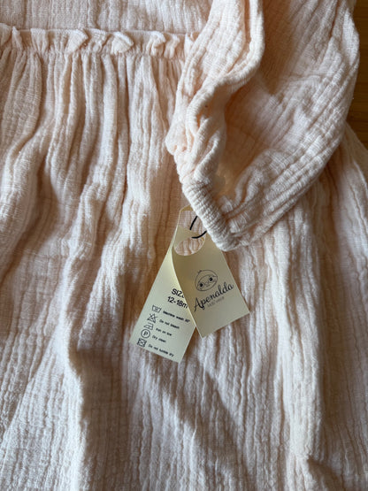 Cream Apenalda Muslin Dress, Kids 18 Month (12-18M)