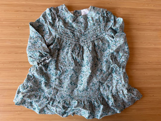 Zara Green Floral Dress , Kids 24 Month (18-24M)
