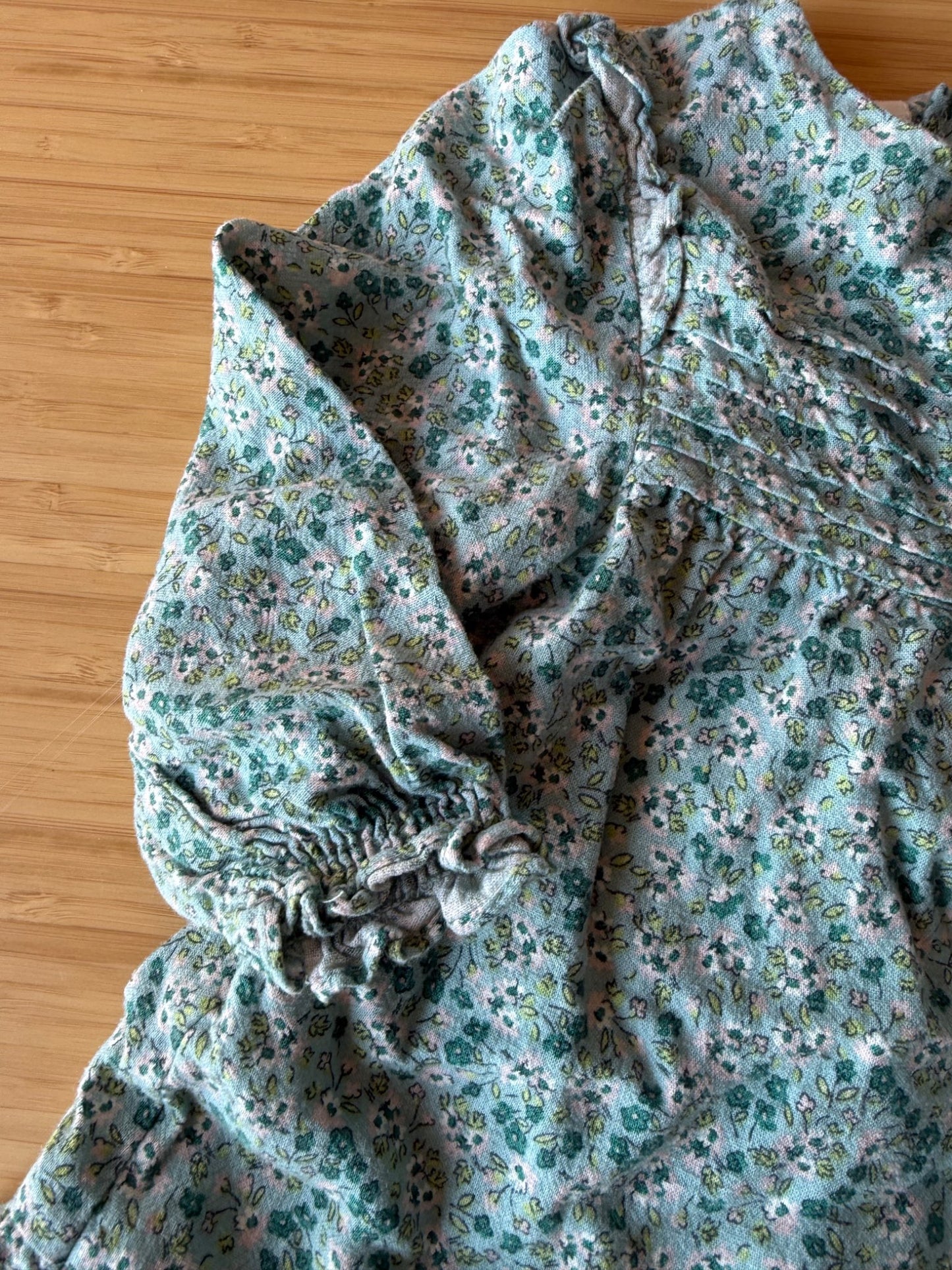 Zara Green Floral Dress , Kids 24 Month (18-24M)