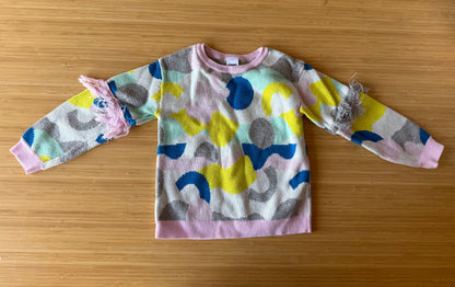 Open Edit Pattern Frill Sweater, Kids 4/4T