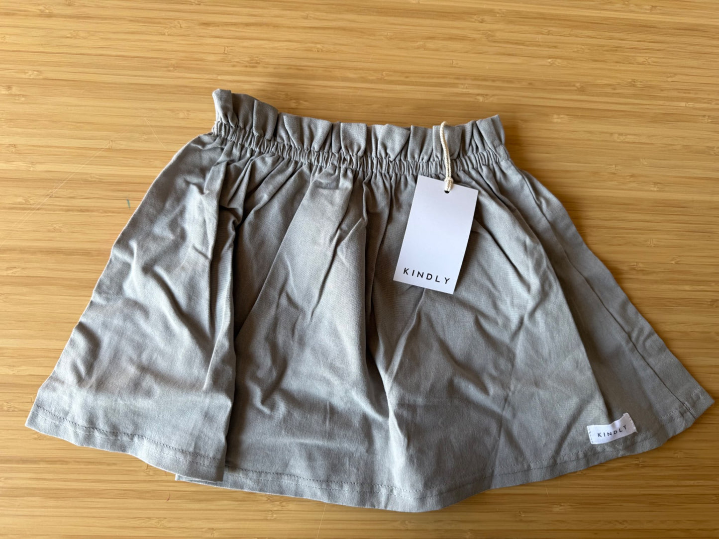 Kindly Grey Linen Skirt, Kids 3T