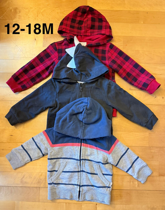 Bundle Boys Hoodies Size 12-18M, Kids 18 Month (12-18M)