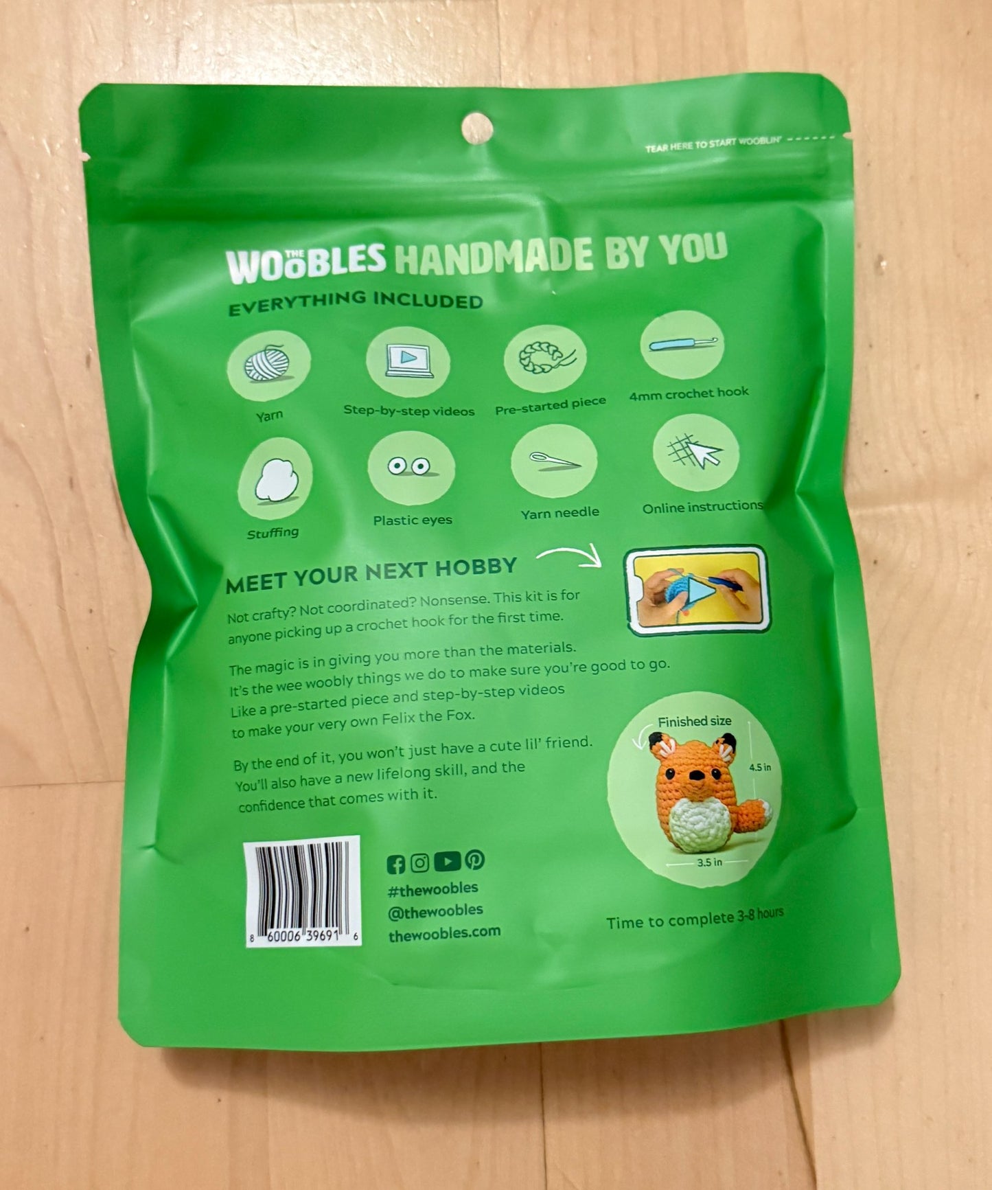 Woobles Crochet Kit (Fox)