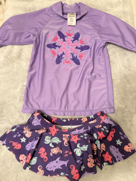 UV Skinz Girls Swimsuit Size 7, Kids 7 & 8 (small)