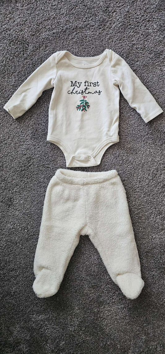 My First Christmas Outfit 3-6m Unisex, Kids 6 Month (3-6M)