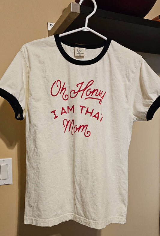 100% Cotton Medium 'That Mom' T-Shirt NWOT, Maternity M (8-10)