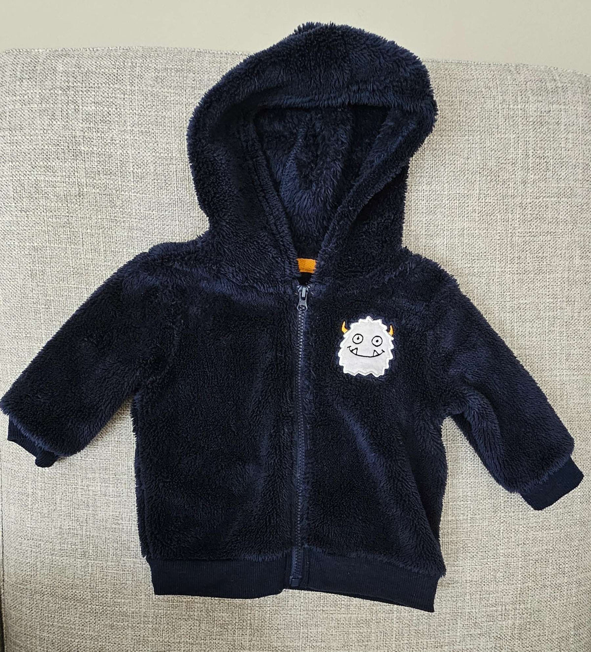 Baby Boys Fluffy Zip Hoodie 6m , Kids 6 Month (3-6M)