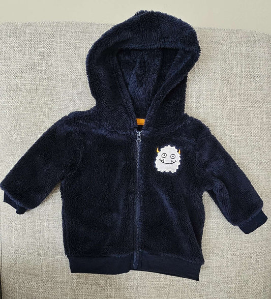 Baby Boys Fluffy Zip Hoodie 6m , Kids 6 Month (3-6M)