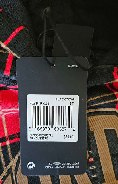 [NEW] Jordan Plaid Hoodie 3T , Kids 3T
