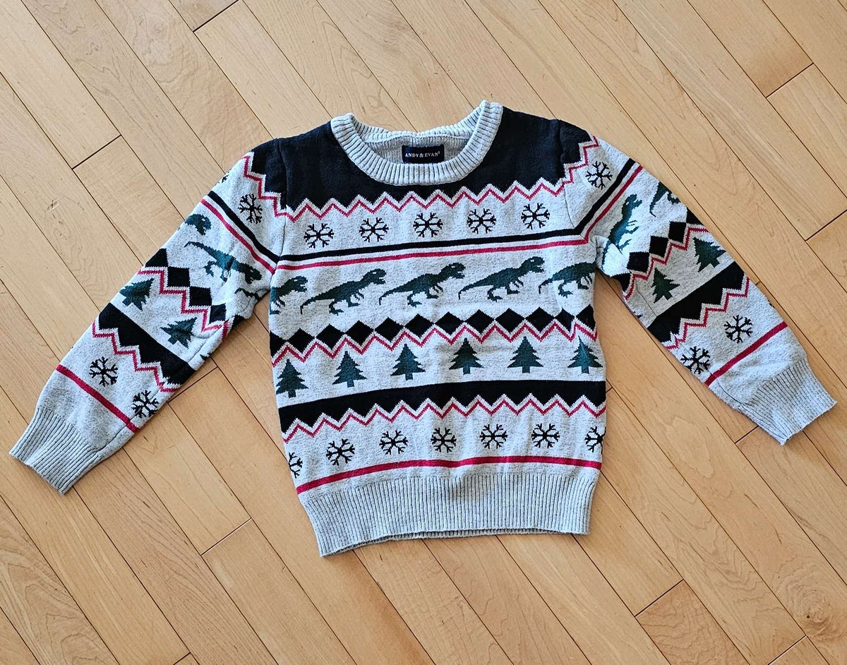 Holiday Dino Crewneck Boys 5, Kids 5/5T