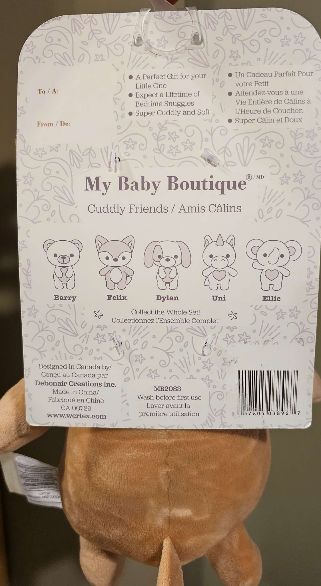 [NEW] My Baby Boutique Cuddly Fox Plush