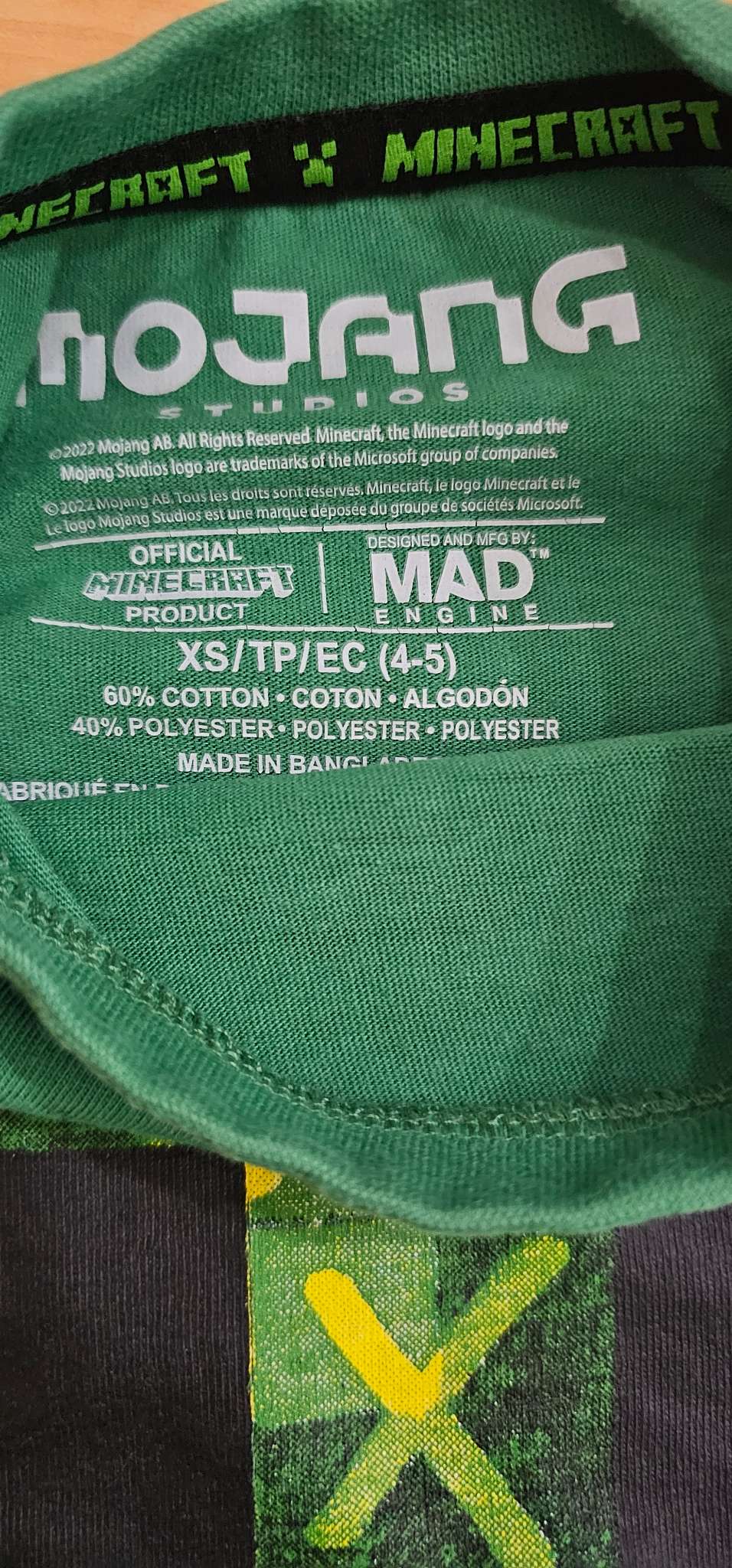 Minecraft Graphic T-shirt XS (4-5yrs), Kids 5/5T