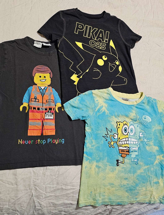 Bundle of Boys Character Graphic T-shirts 6-7yrs, Kids 6/6X