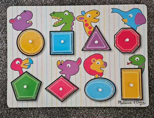 Melissa & Doug Colours and Shapes Wooden Puzzle