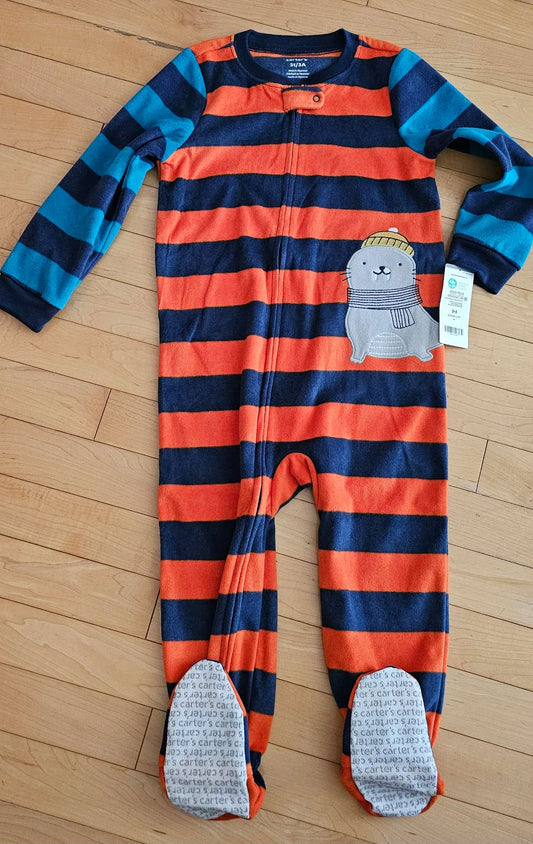[NEW] Fleece Non-slip Footie Pajamas 3T, Kids 3T