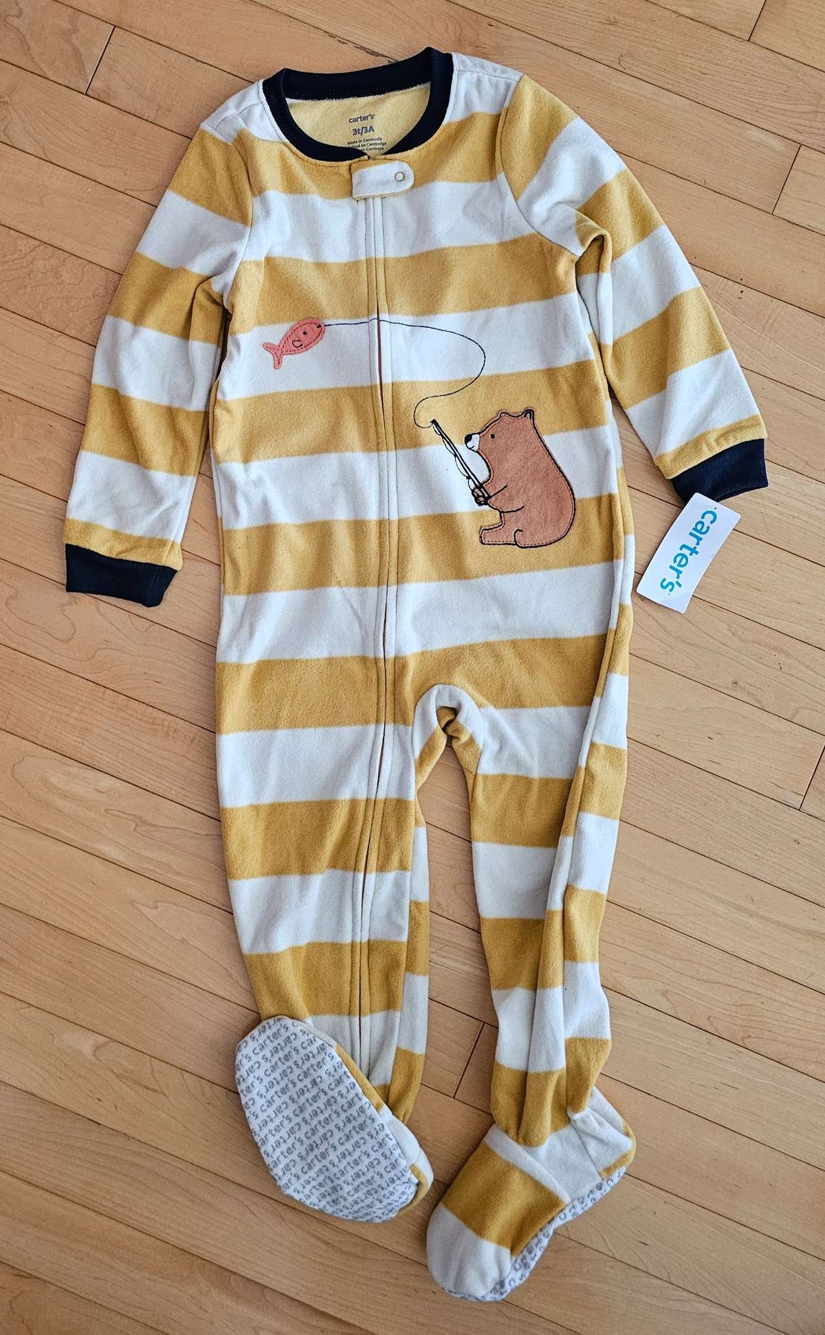 [NEW] Non-slip Fleece Footie Pajamas 3T Unisex, Kids 3T