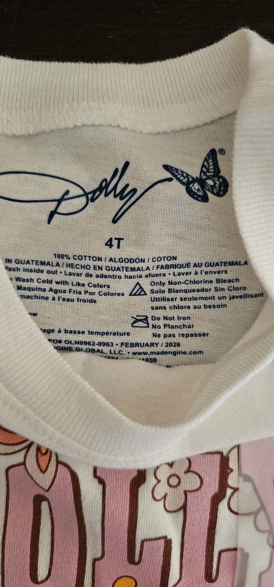 [NEW] Dolly Parton Graphic T-shirt 4T, Kids 4/4T