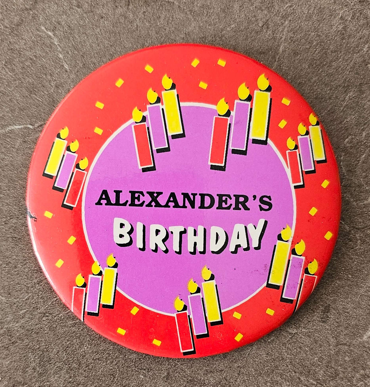 Birthday Button for Alexander