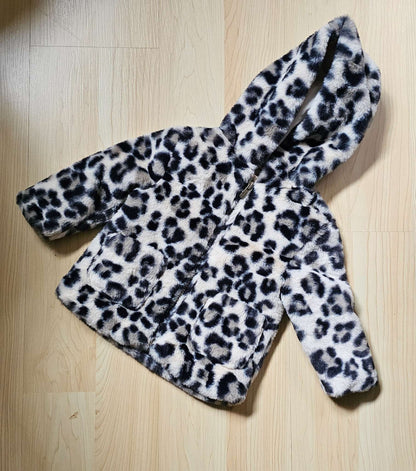 Faux-fur Leopard Print Zip-Up Jacket 12-18m NWOT, Kids 18 Month (12-18M)