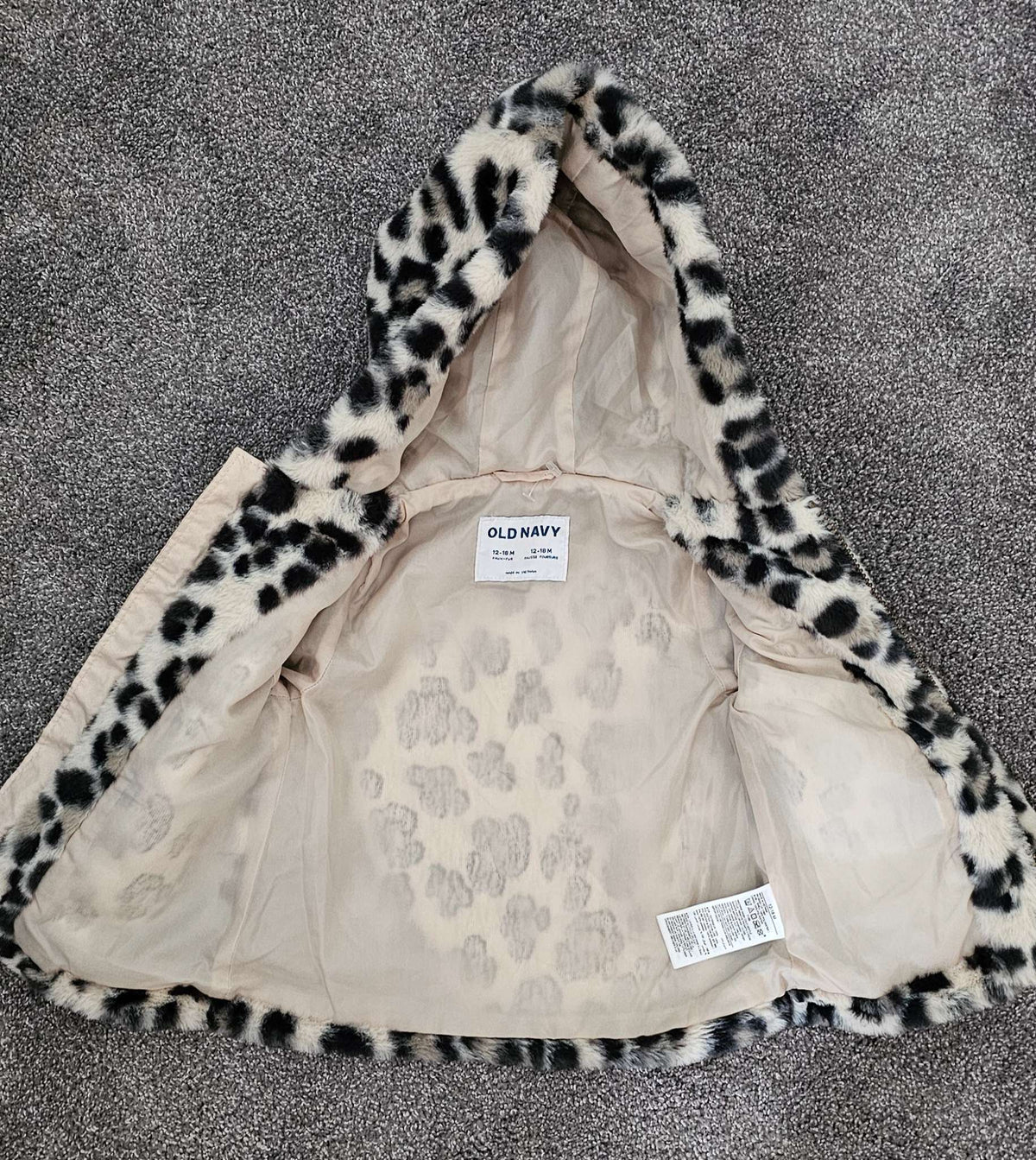 Faux-fur Leopard Print Zip-Up Jacket 12-18m NWOT, Kids 18 Month (12-18M)