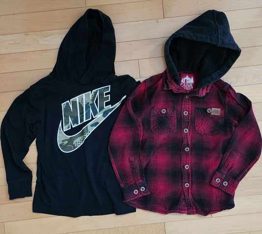 Bundle of Boys XS Hooded LS Shirts 5-6yrs, Kids 5/5T