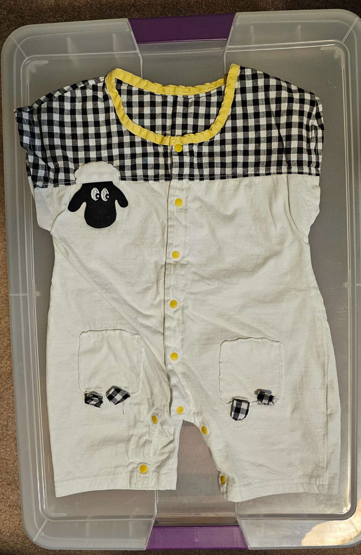 Cotton Sheep One-Piece Romper 6-12m Unisex, Kids 9 Month (6-9M)