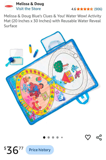 Water WOW! Indoor Play Mat Blue's Clues & You
